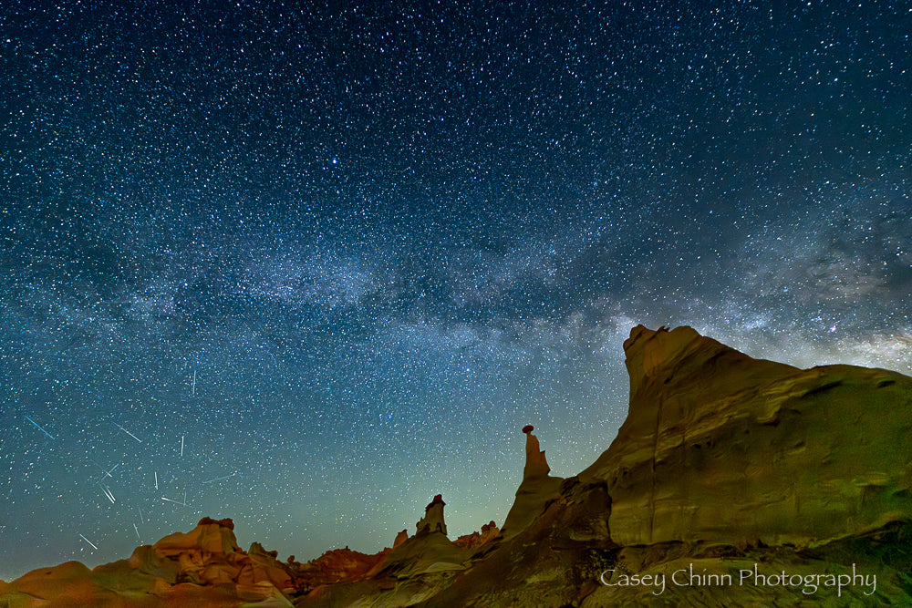 Starry night in the Bisti Badlands