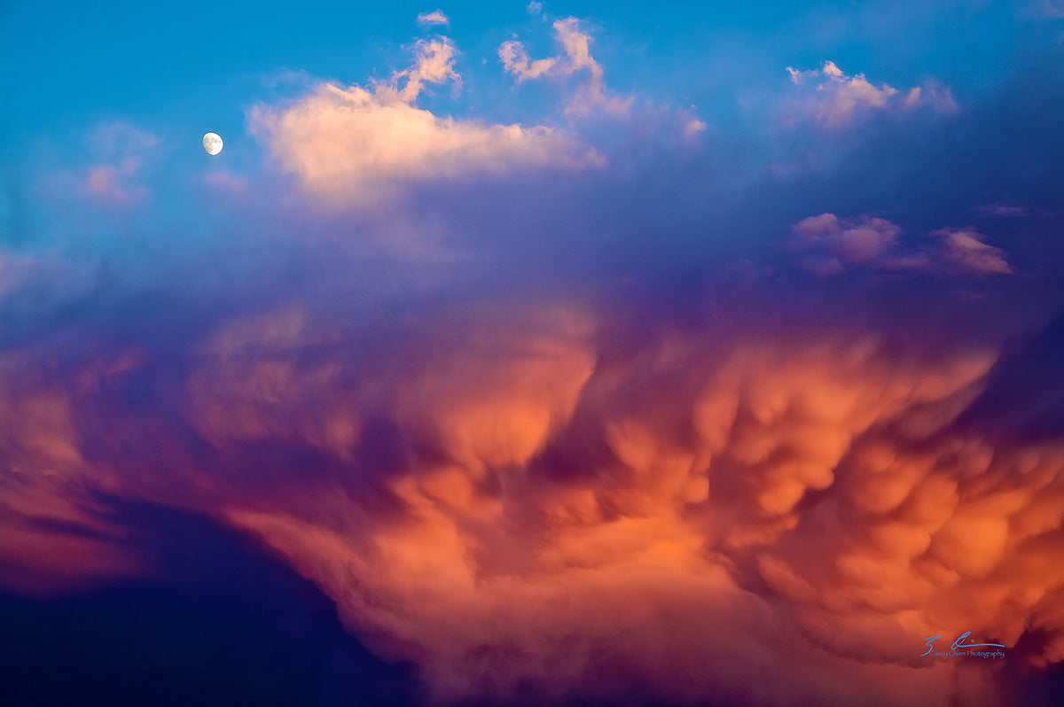 Moon Over Stormclouds - Traditional Photo Print